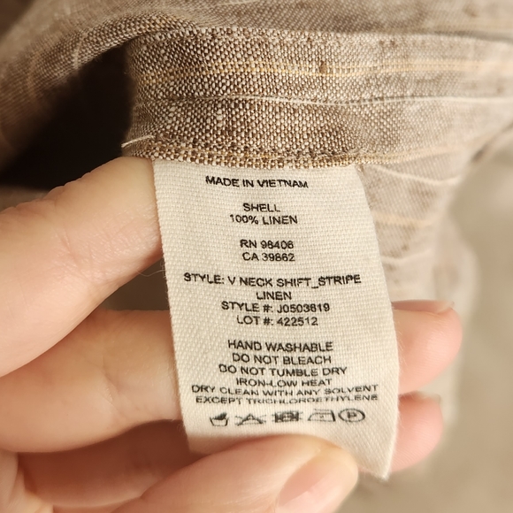 Theory Linen Shift Dress, Brown, size 2 - Picture 7 of 9